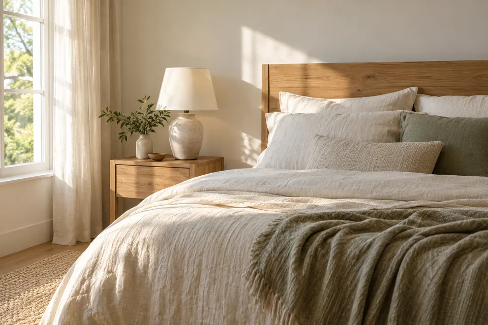 Generated illustration of a residential bedroom for an inspection inquiry.